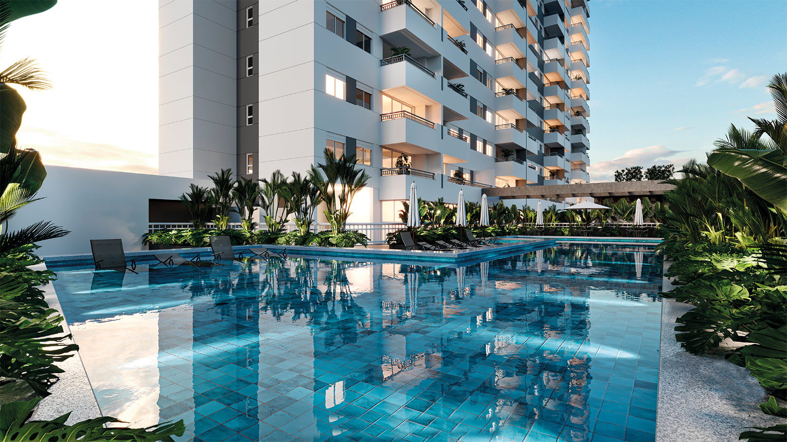 PISCINA ADULTO COM DECK MOLHADO